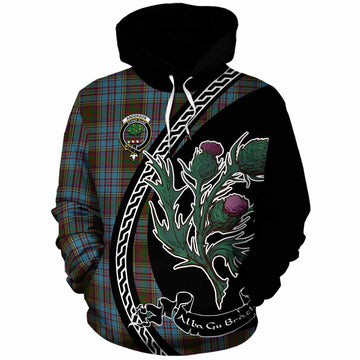 Anderson Family Crest Tartan Cotton Hoodie Alba Thistle Inspired