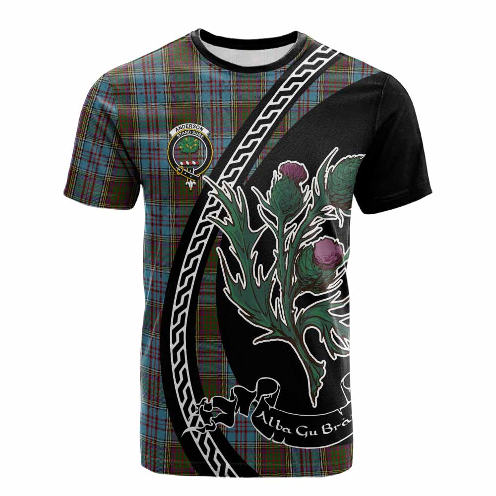 Anderson Family Crest Tartan Cotton T-shirt Alba Thistle Inspired - Tartan Vibes Clothing