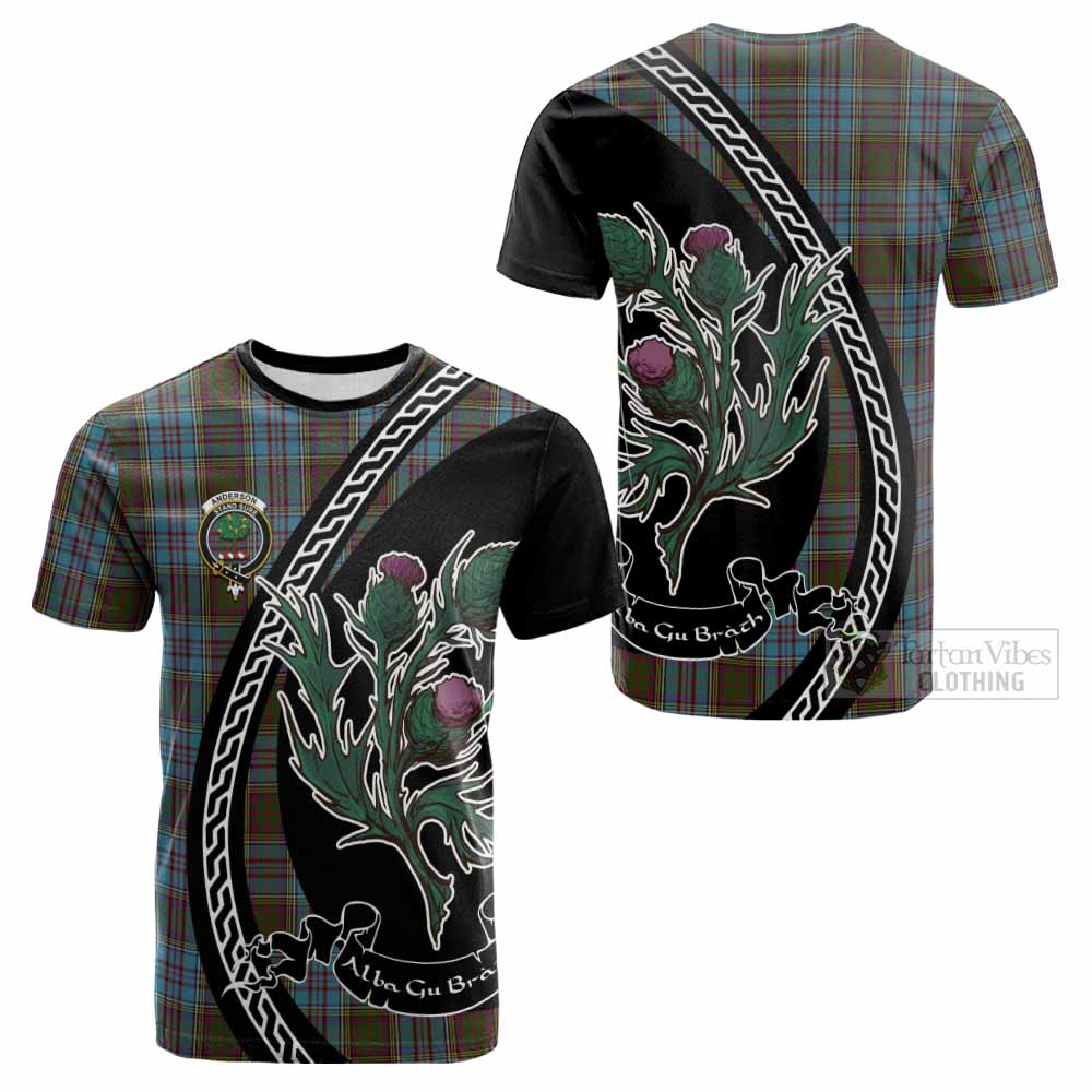 Anderson Family Crest Tartan Cotton T-shirt Alba Thistle Inspired - Tartan Vibes Clothing