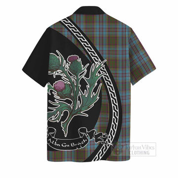 Anderson Family Crest Tartan Hawaiian Shirt Alba Thistle Inspired