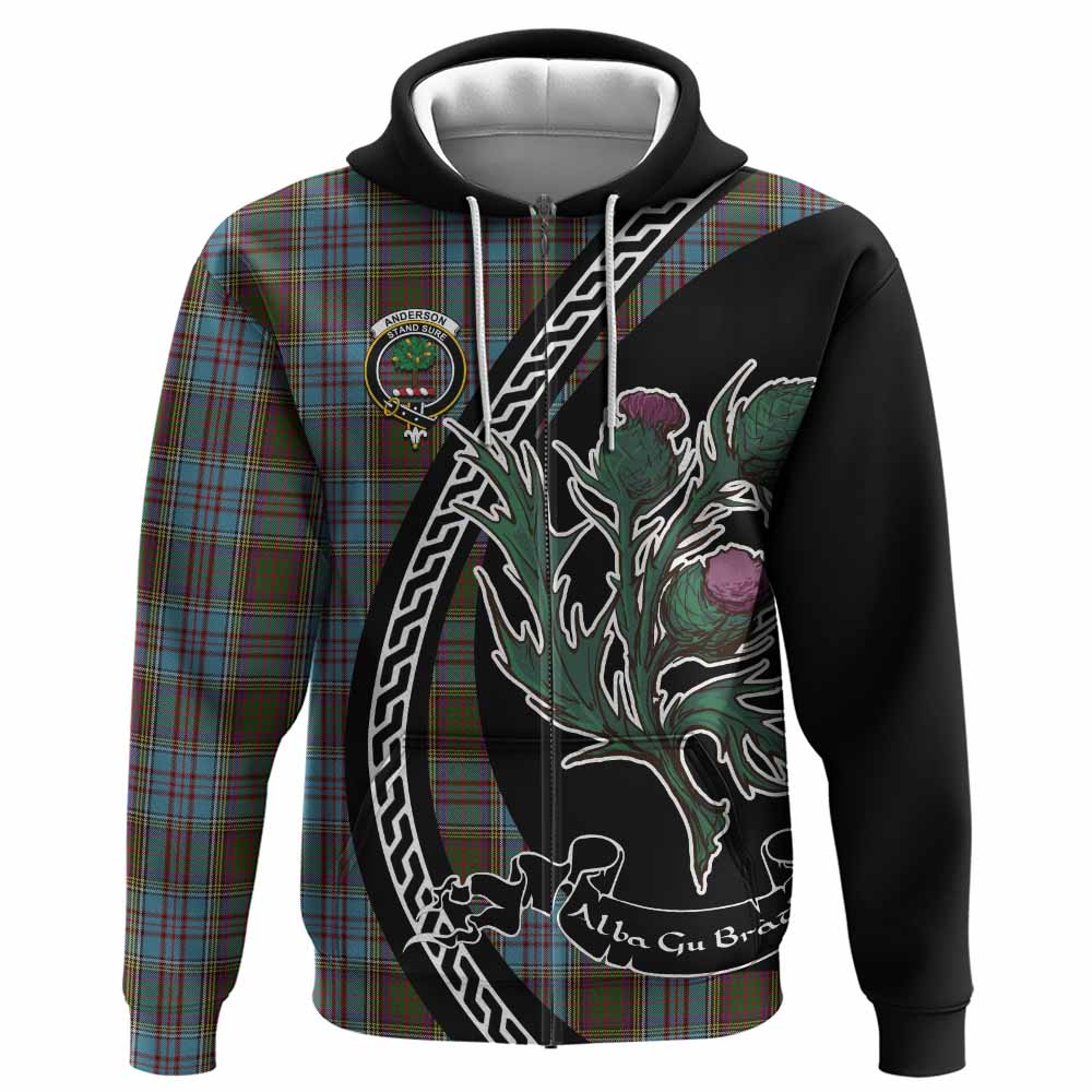 Anderson Family Crest Tartan Hoodie Alba Thistle Inspired - Tartan Vibes Clothing