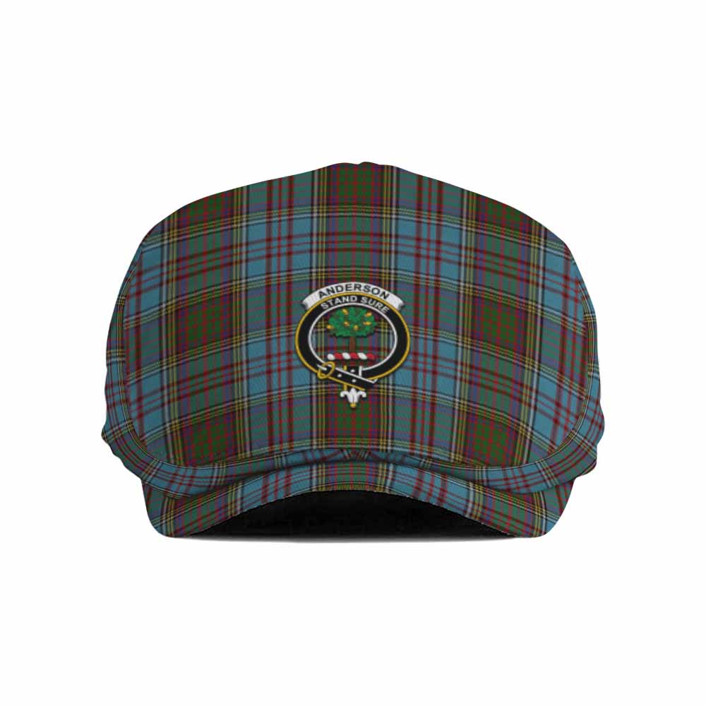 Anderson Family Crest Tartan Jeff Cap, Tartan Flat Cap