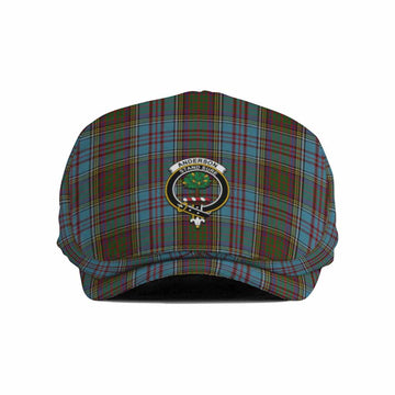 Anderson Family Crest Tartan Jeff Cap, Tartan Flat Cap
