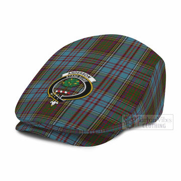 Anderson Family Crest Tartan Jeff Cap, Tartan Flat Cap