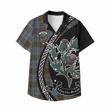 Anderson Family Crest Tartan Kid Hawaiian Shirt Alba Thistle Inspired - Tartan Vibes Clothing