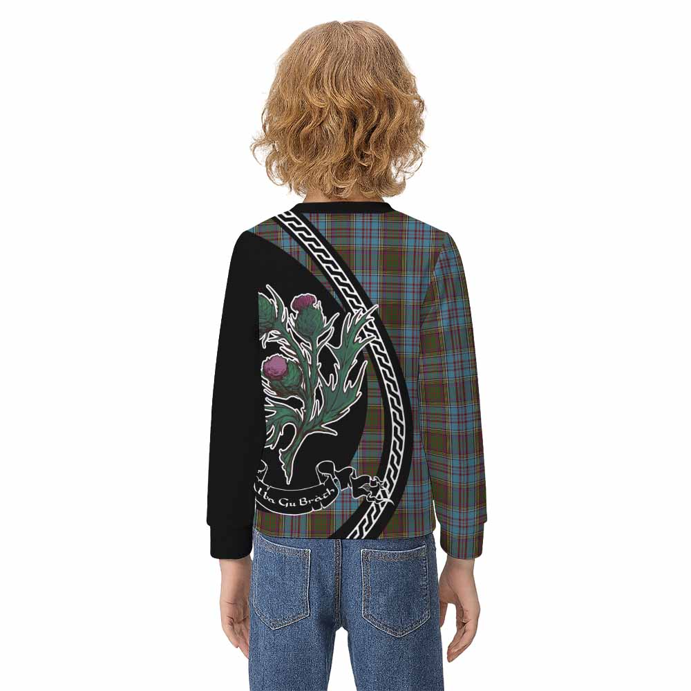 Anderson Family Crest Tartan Kid Knitted Sweatshirt Alba Thistle Inspired - Tartan Vibes Clothing