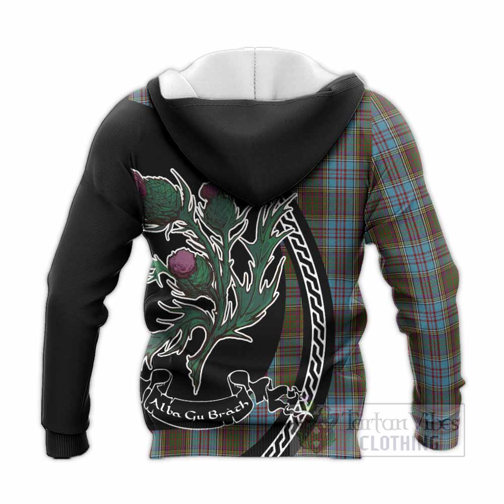 Anderson Family Crest Tartan Knitted Hoodie Alba Thistle Inspired - Tartan Vibes Clothing