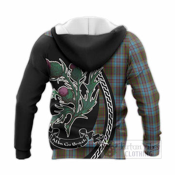 Anderson Family Crest Tartan Knitted Hoodie Alba Thistle Inspired