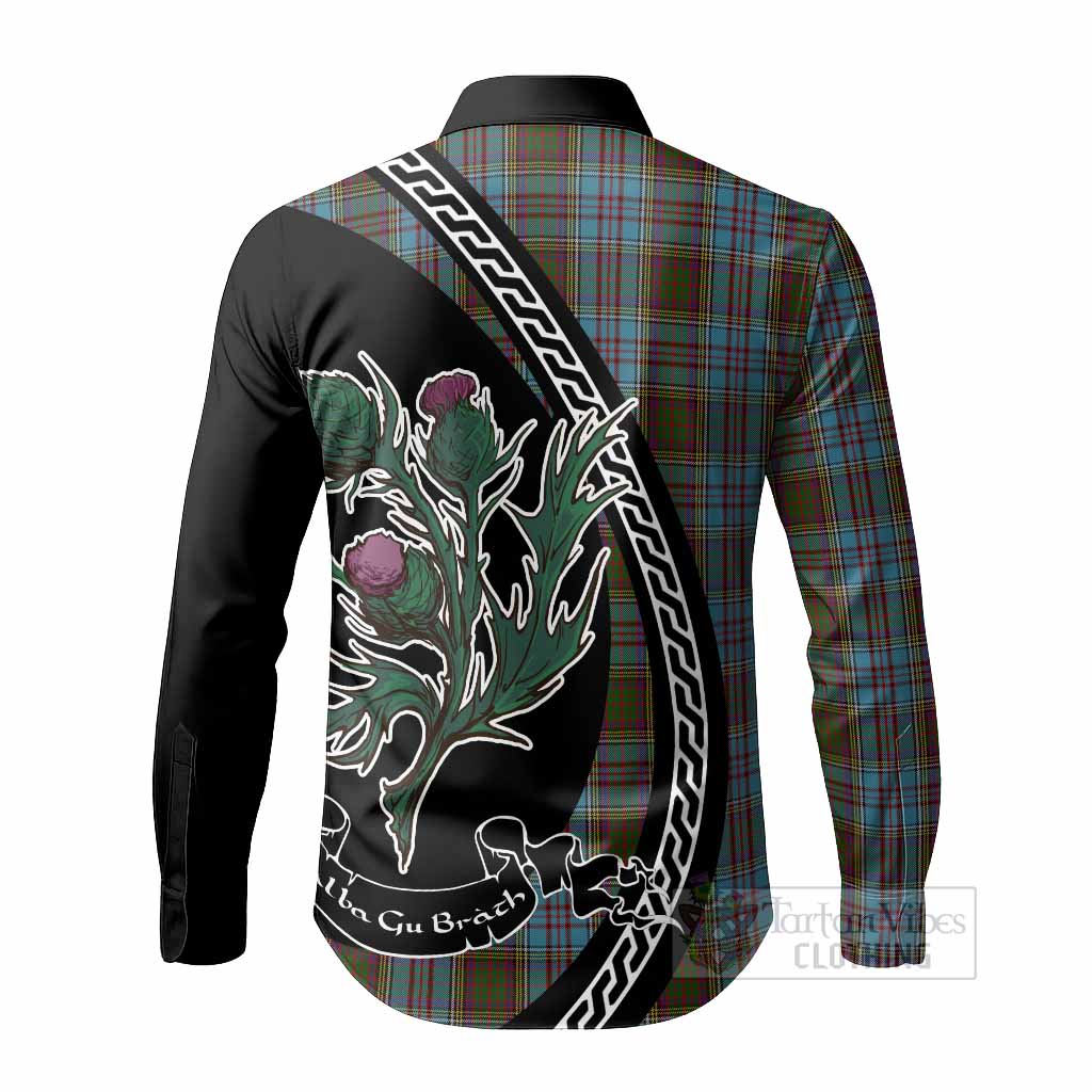 Anderson Family Crest Tartan Long Sleeve Button Shirts Alba Thistle Inspired - Tartan Vibes Clothing