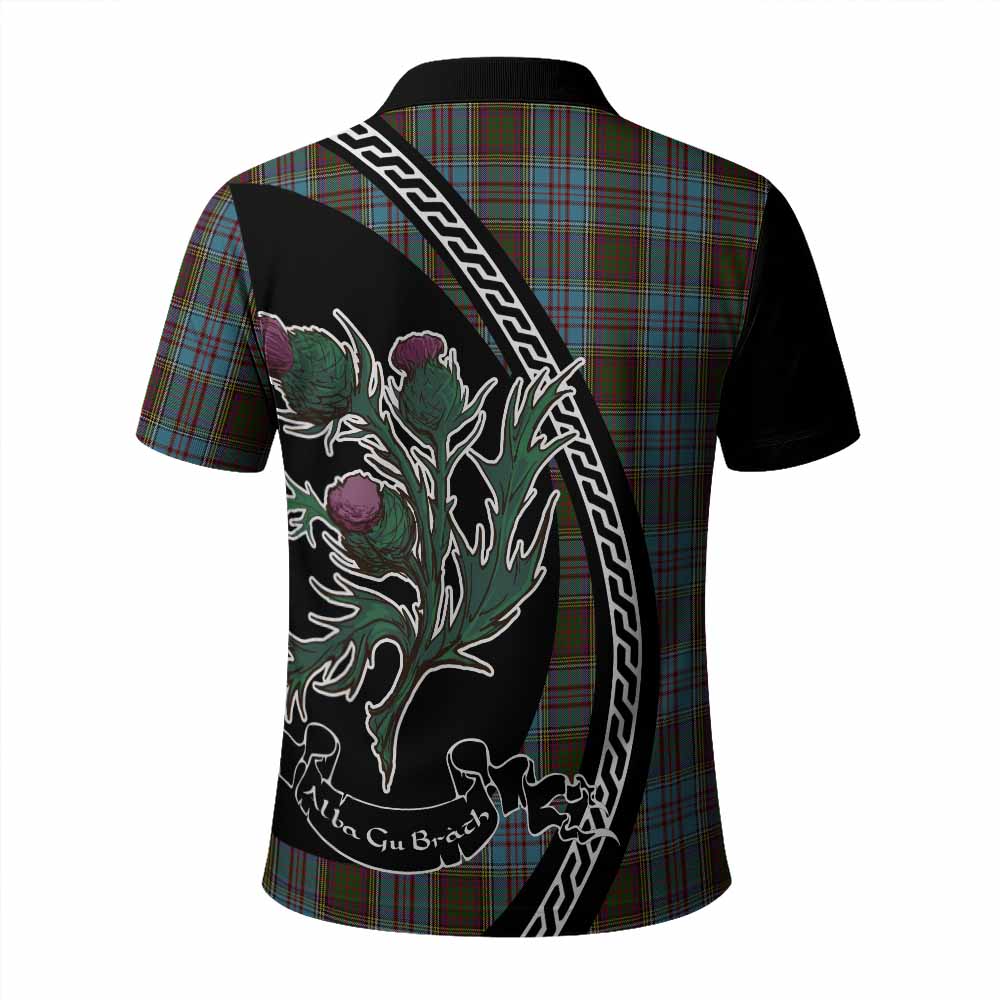 Anderson Family Crest Tartan Polo Shirt Alba Thistle Inspired - Tartan Vibes Clothing