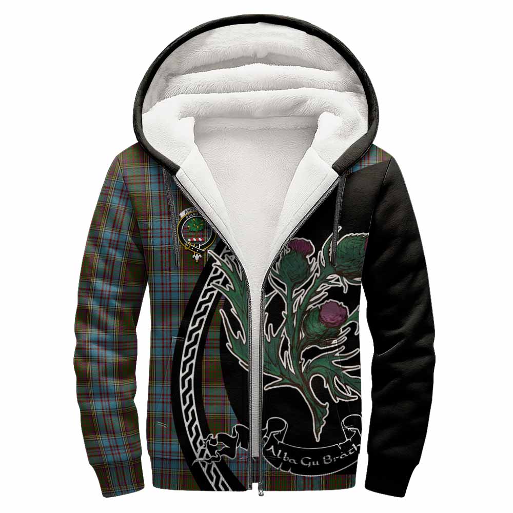 Anderson Family Crest Tartan Sherpa Hoodie Alba Thistle Inspired - Tartan Vibes Clothing