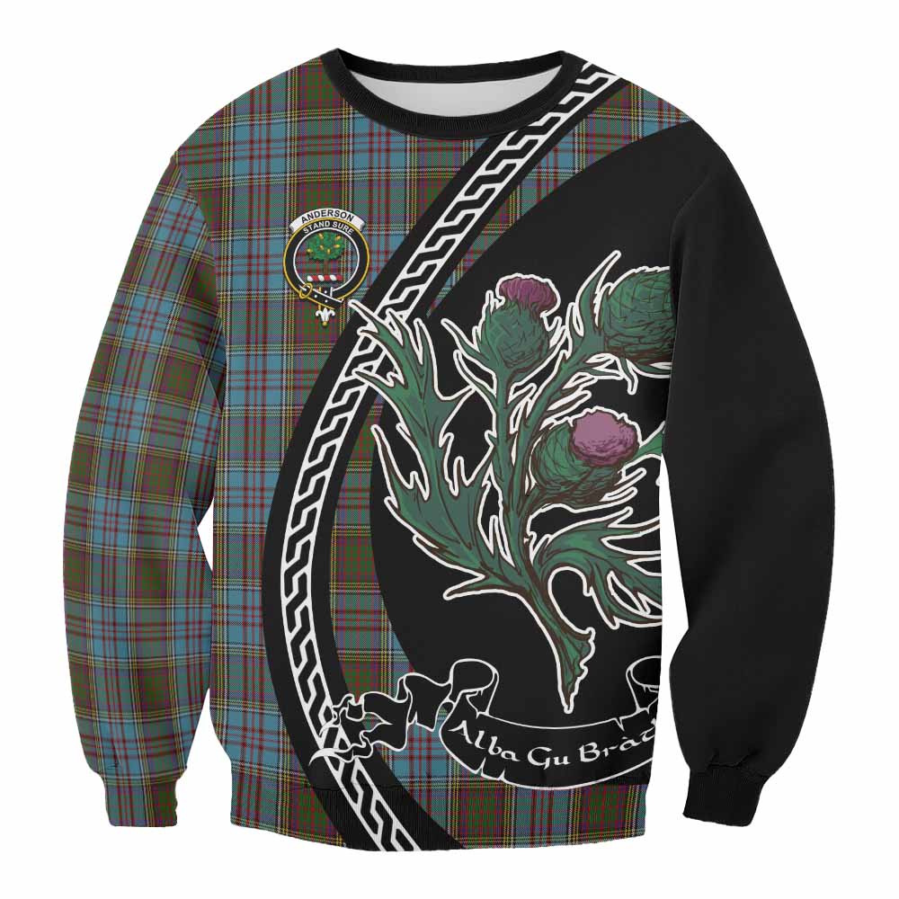 Anderson Family Crest Tartan Sweatshirt Alba Thistle Inspired - Tartan Vibes Clothing