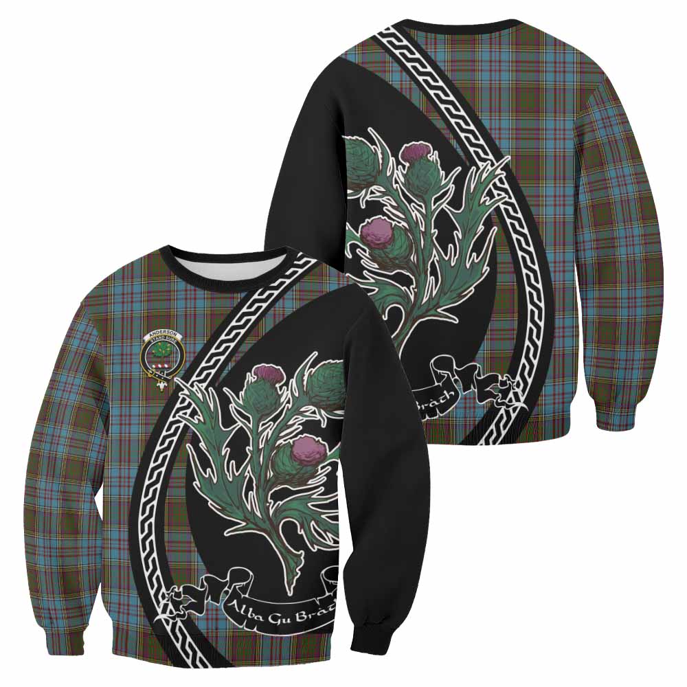 Anderson Family Crest Tartan Sweatshirt Alba Thistle Inspired - Tartan Vibes Clothing