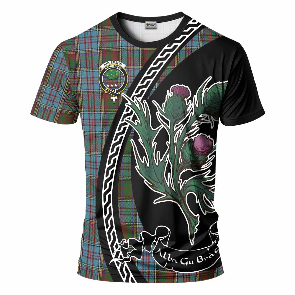 Anderson Family Crest Tartan T-Shirt Alba Thistle Inspired - Tartan Vibes Clothing