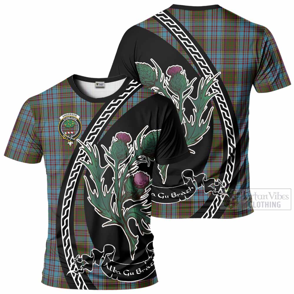 Anderson Family Crest Tartan T-Shirt Alba Thistle Inspired - Tartan Vibes Clothing