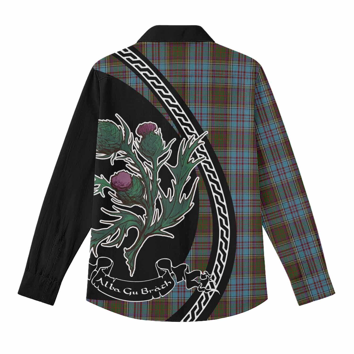 Anderson Family Crest Tartan Women Casual Shirt Alba Thistle Inspired - Tartan Vibes Clothing