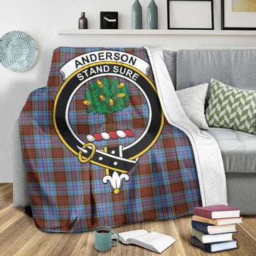 Anderson Modern Tartan Blanket with Family Crest