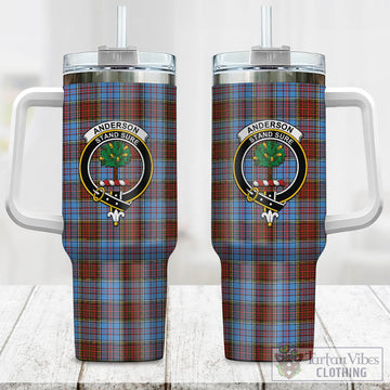 Anderson Modern Tartan and Family Crest Tumbler with Handle