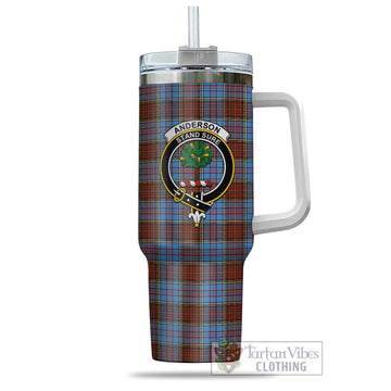 Anderson Modern Tartan and Family Crest Tumbler with Handle