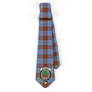 Anderson Modern Tartan Classic Necktie with Family Crest