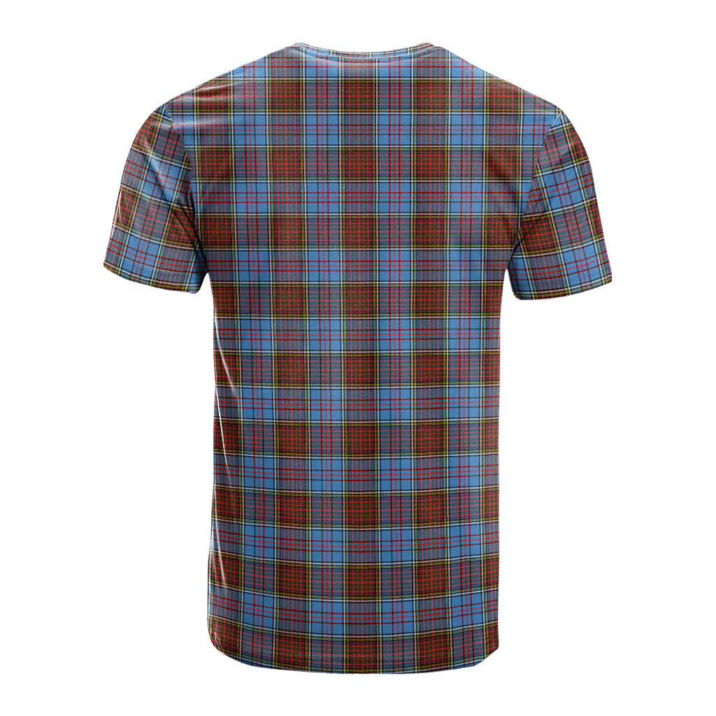 Anderson Modern Tartan T-Shirt with Family Crest - Tartanvibesclothing