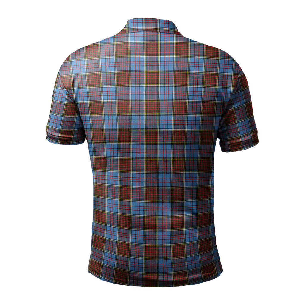 Anderson Modern Tartan Men's Polo Shirt with Family Crest - Tartanvibesclothing