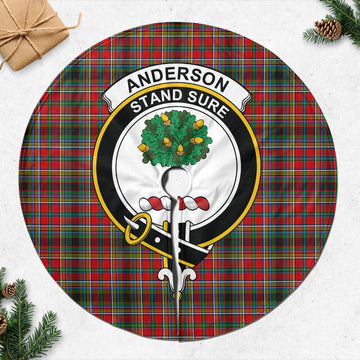 Anderson of Arbrake Tartan Christmas Tree Skirt with Family Crest
