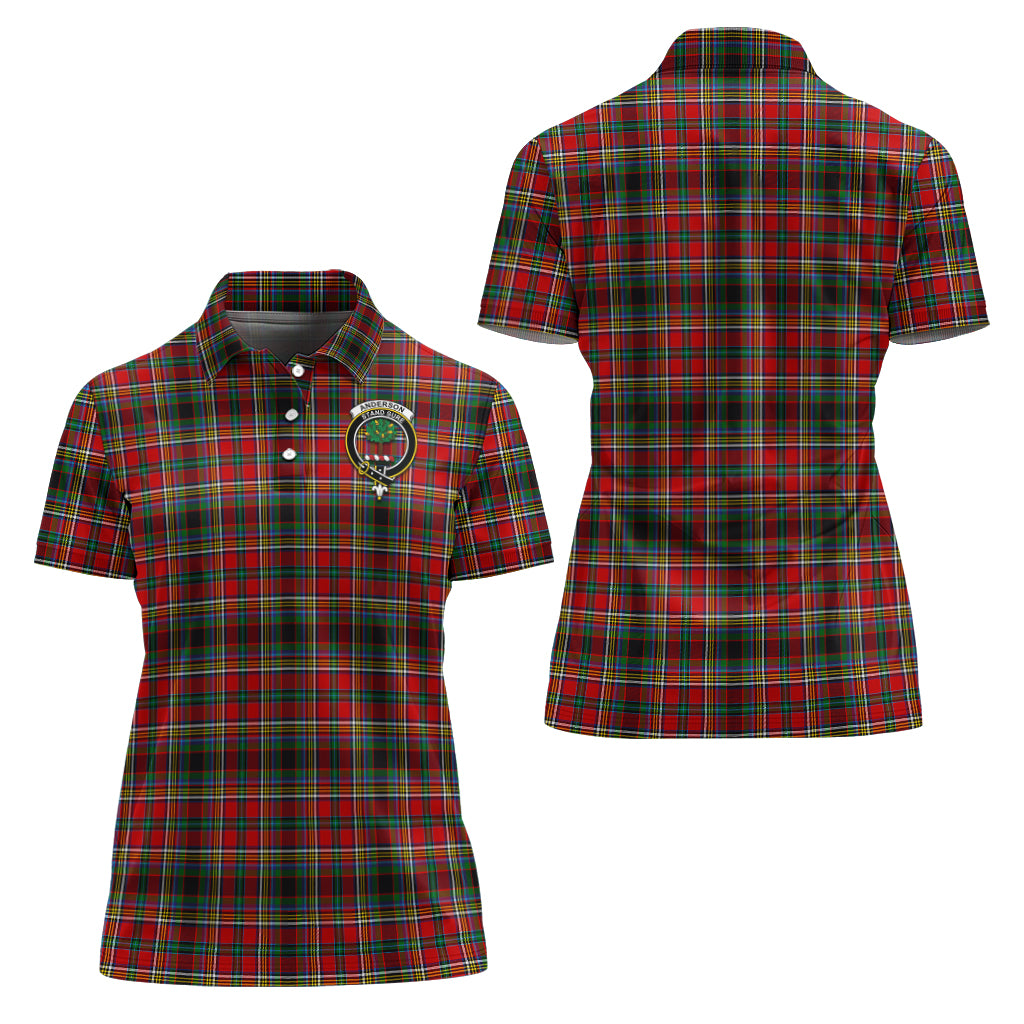 Anderson of Arbrake Tartan Polo Shirt with Family Crest For Women Women - Tartanvibesclothing
