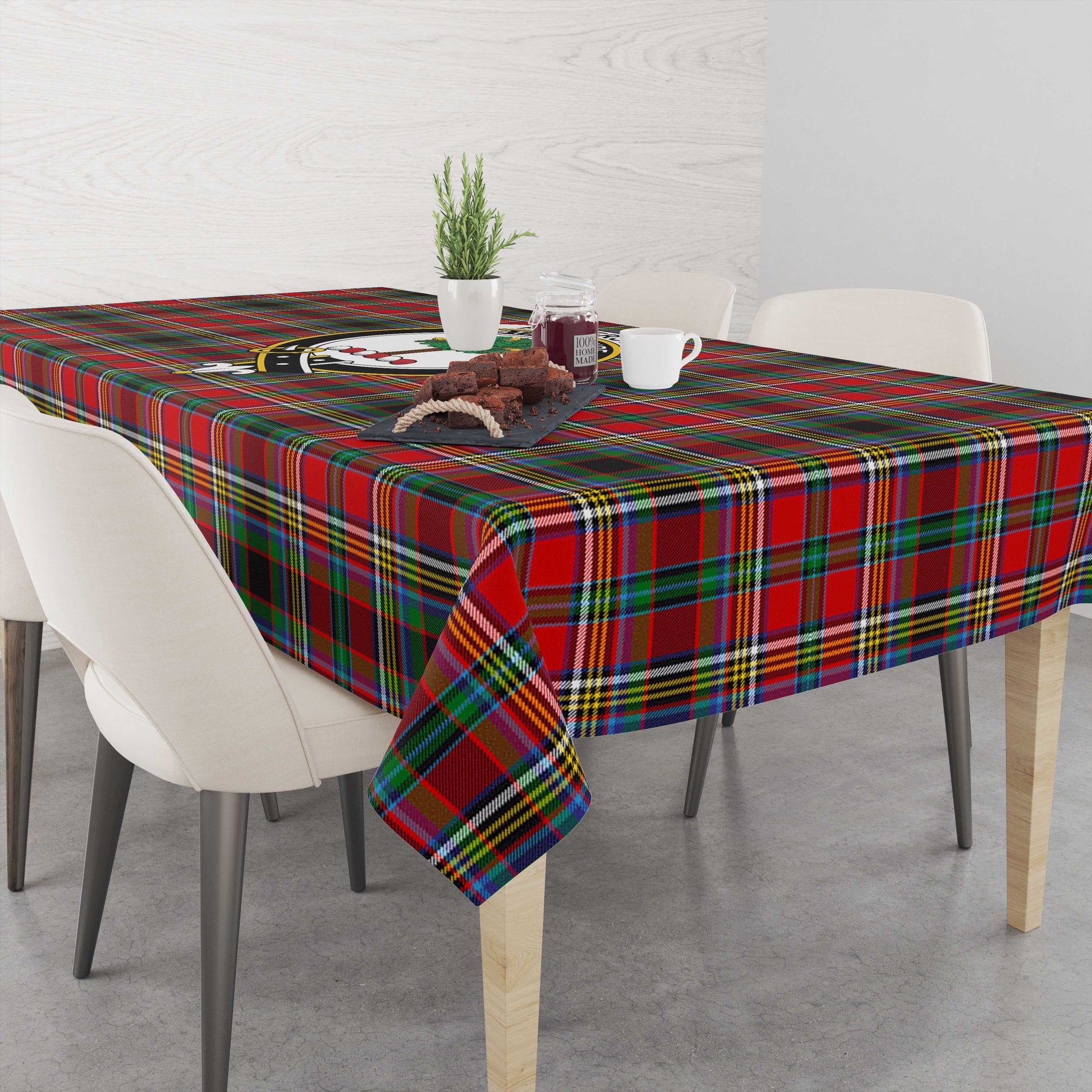 Anderson of Arbrake Tatan Tablecloth with Family Crest - Tartanvibesclothing