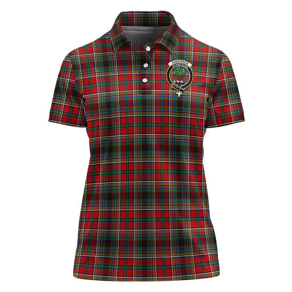 Anderson of Arbrake Tartan Polo Shirt with Family Crest For Women - Tartanvibesclothing