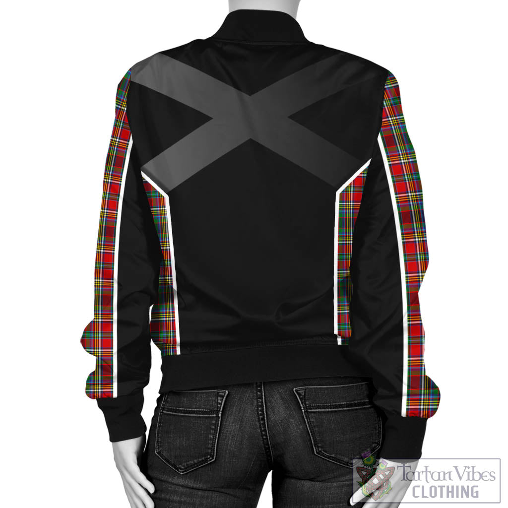 Tartan Vibes Clothing Anderson of Arbrake Tartan Bomber Jacket with Family Crest and Scottish Thistle Vibes Sport Style