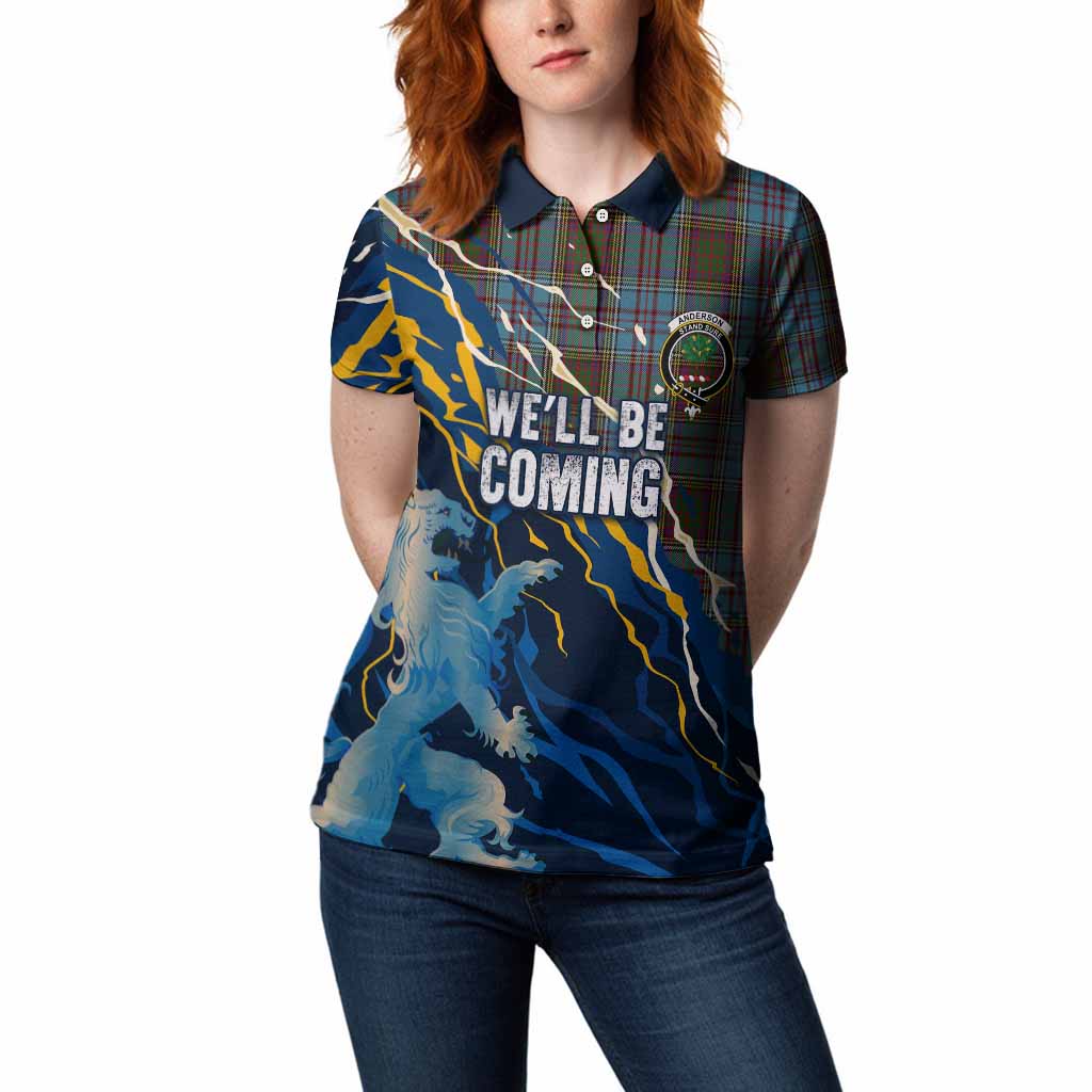 Anderson Scotland Tartan Women Polo Shirt WC2026 Football - We'll Be Coming
