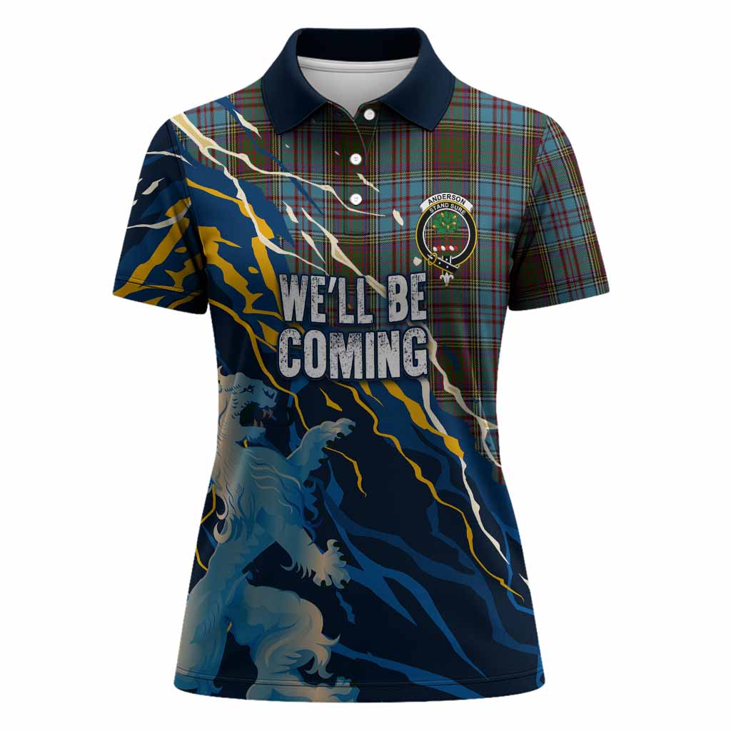 Anderson Scotland Tartan Women Polo Shirt WC2026 Football - We'll Be Coming