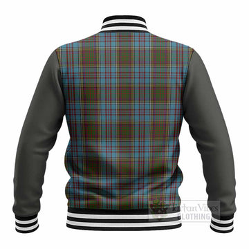 Anderson Tartan Accent Baseball Jacket with Family Crest