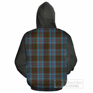 Anderson Tartan Accent Cotton Hoodie with Family Crest