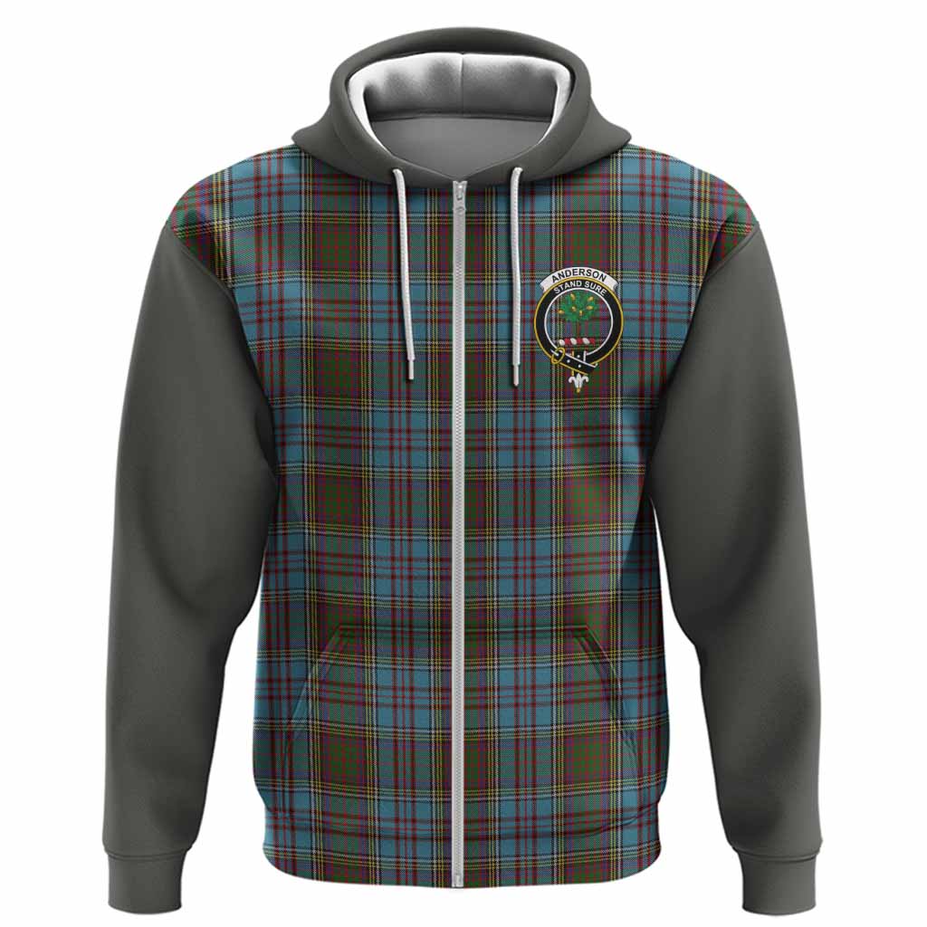 Anderson Tartan Accent Hoodie with Family Crest