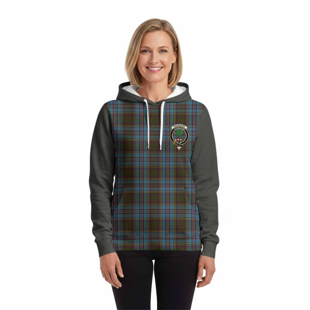 Anderson Tartan Accent Hoodie with Family Crest