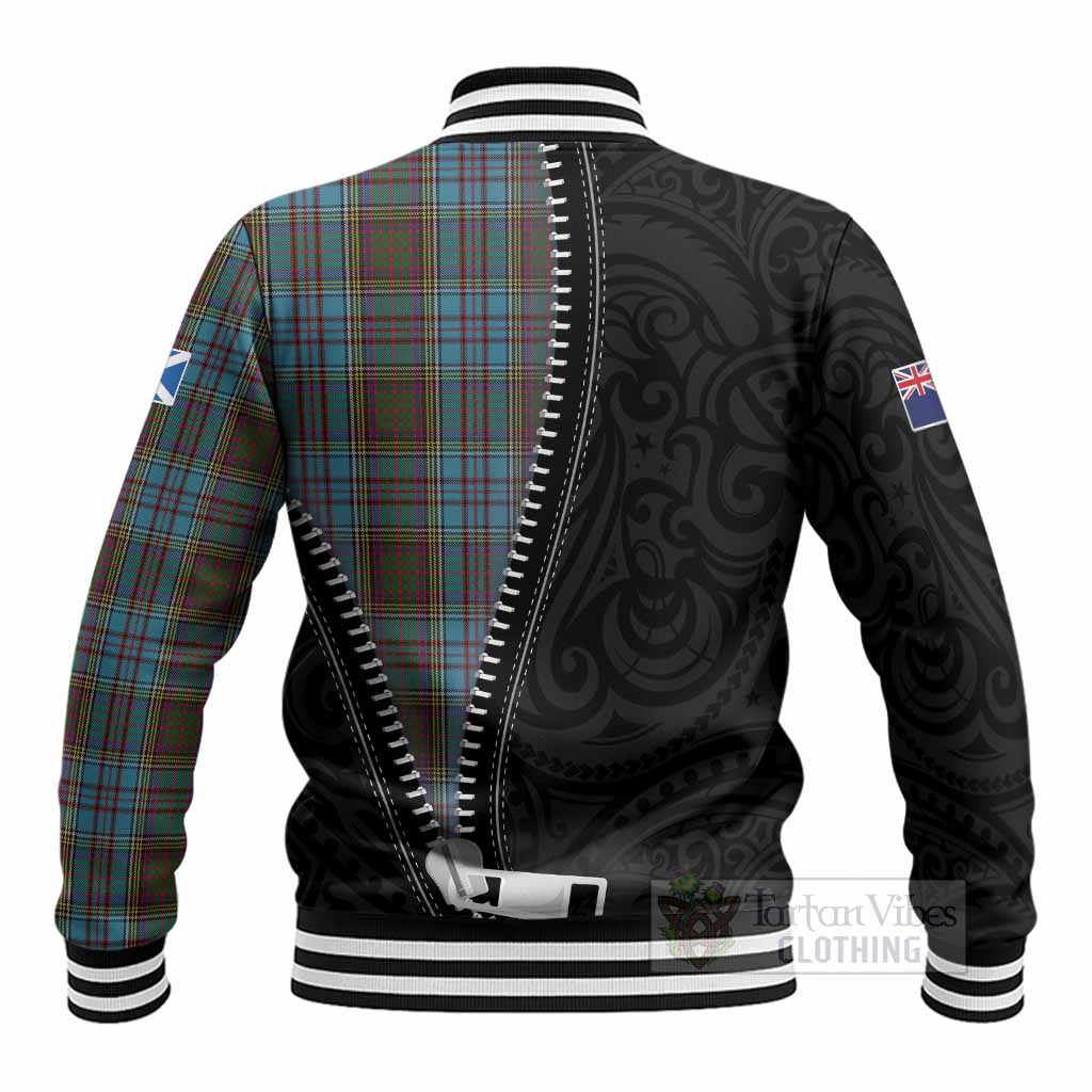 Anderson Tartan Baseball Jacket New Zealand Pattern Unique Zipper Stylized