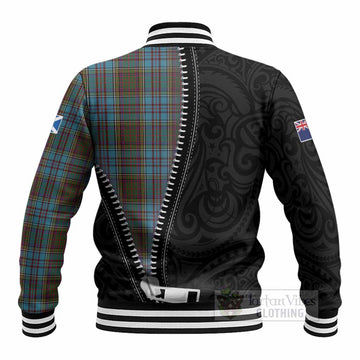 Anderson Tartan Baseball Jacket New Zealand Pattern Unique Zipper Stylized