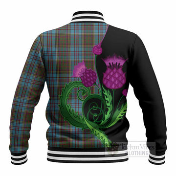 Anderson Tartan Baseball Jacket Traditional Scottish Thistle