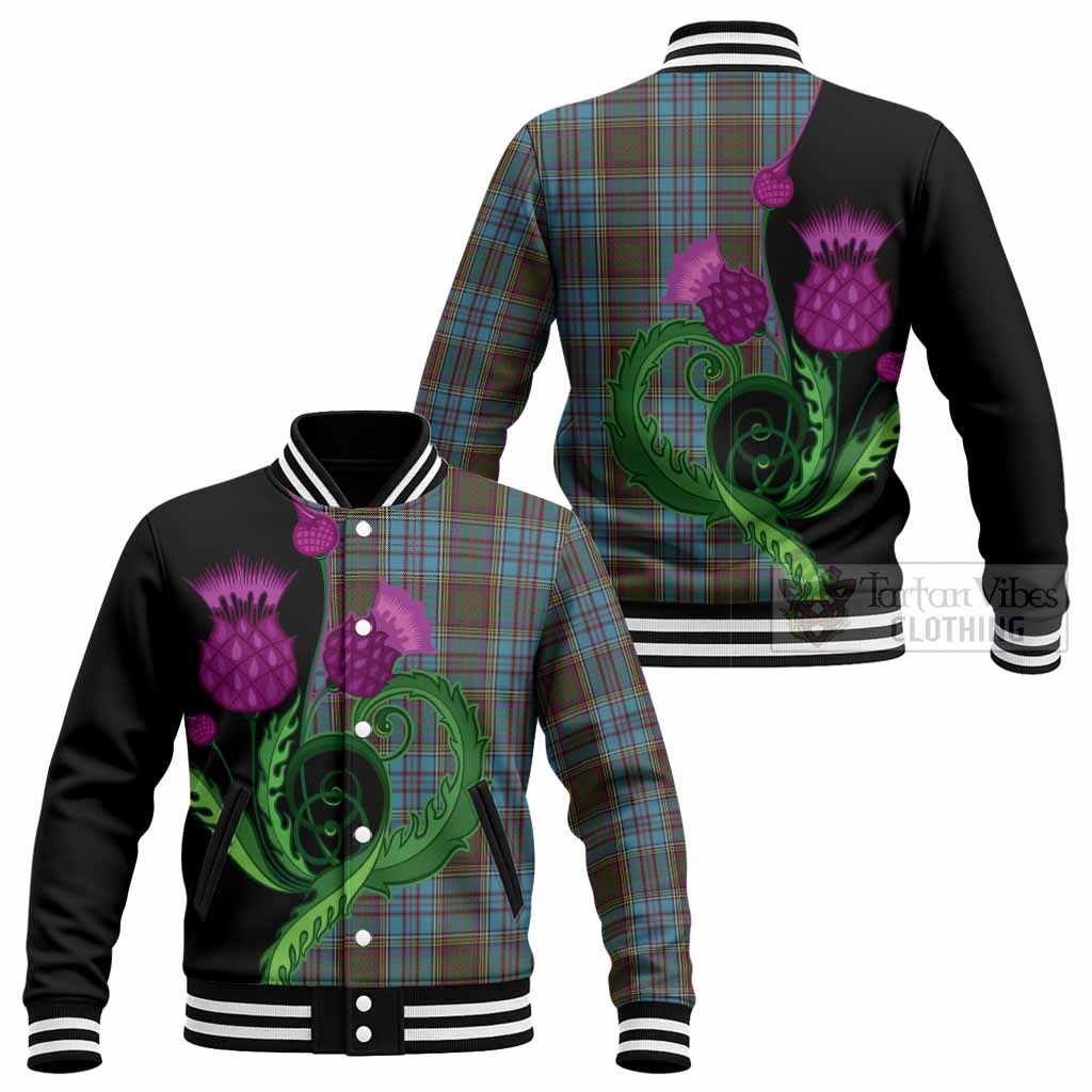 Anderson Tartan Baseball Jacket Traditional Scottish Thistle