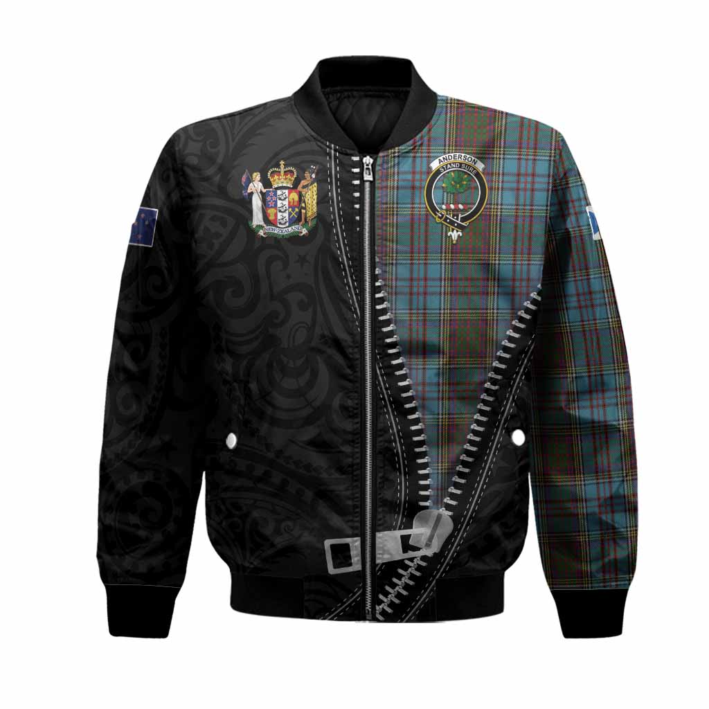 Anderson Tartan Bomber Jacket New Zealand Pattern Unique Zipper Stylized