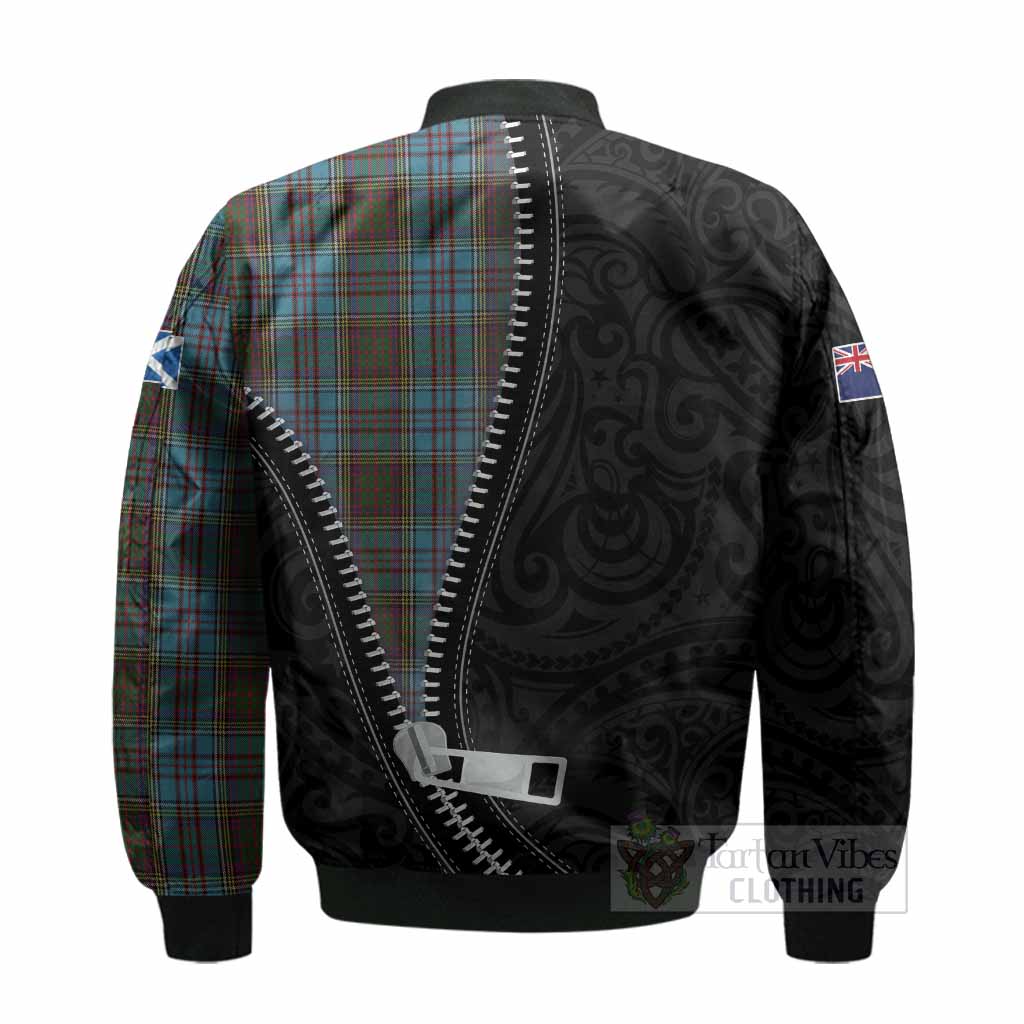 Anderson Tartan Bomber Jacket New Zealand Pattern Unique Zipper Stylized
