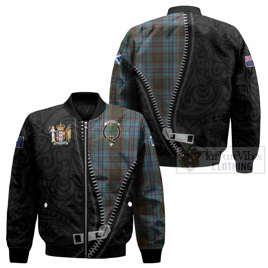 Anderson Tartan Bomber Jacket New Zealand Pattern Unique Zipper Stylized