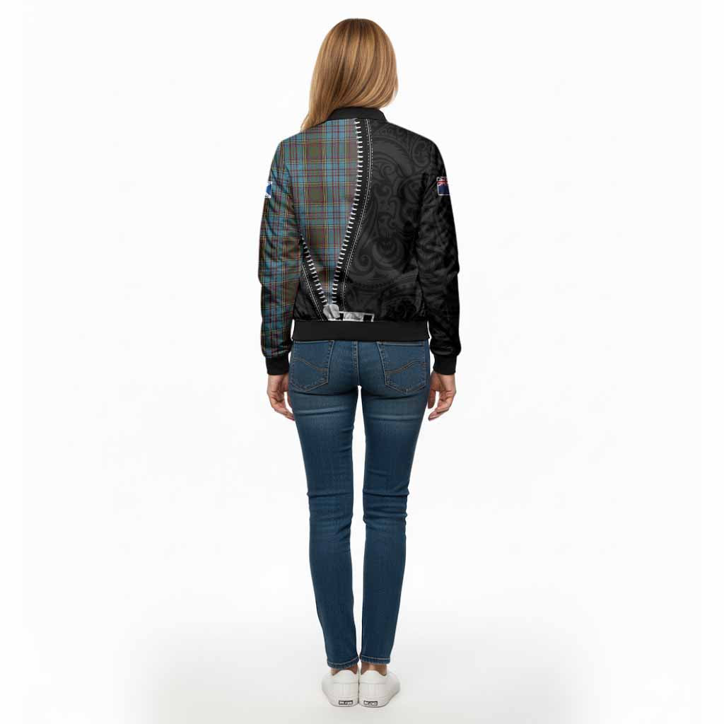 Anderson Tartan Bomber Jacket New Zealand Pattern Unique Zipper Stylized
