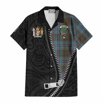 Anderson Tartan Cotton Hawaiian Shirt New Zealand Pattern Unique Zipper Stylized