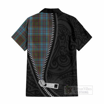 Anderson Tartan Cotton Hawaiian Shirt New Zealand Pattern Unique Zipper Stylized