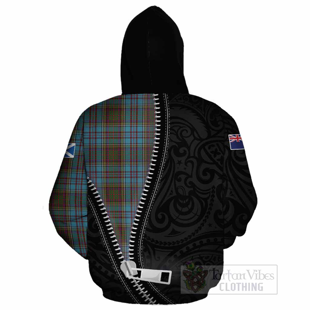 Anderson Tartan Cotton Hoodie New Zealand Pattern Unique Zipper Stylized