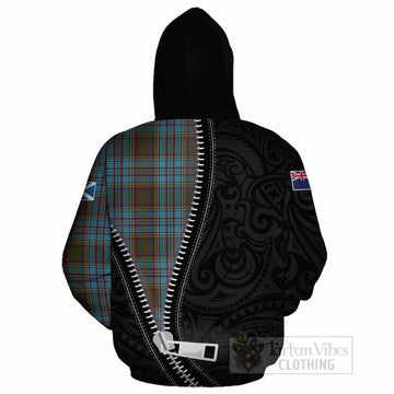 Anderson Tartan Cotton Hoodie New Zealand Pattern Unique Zipper Stylized
