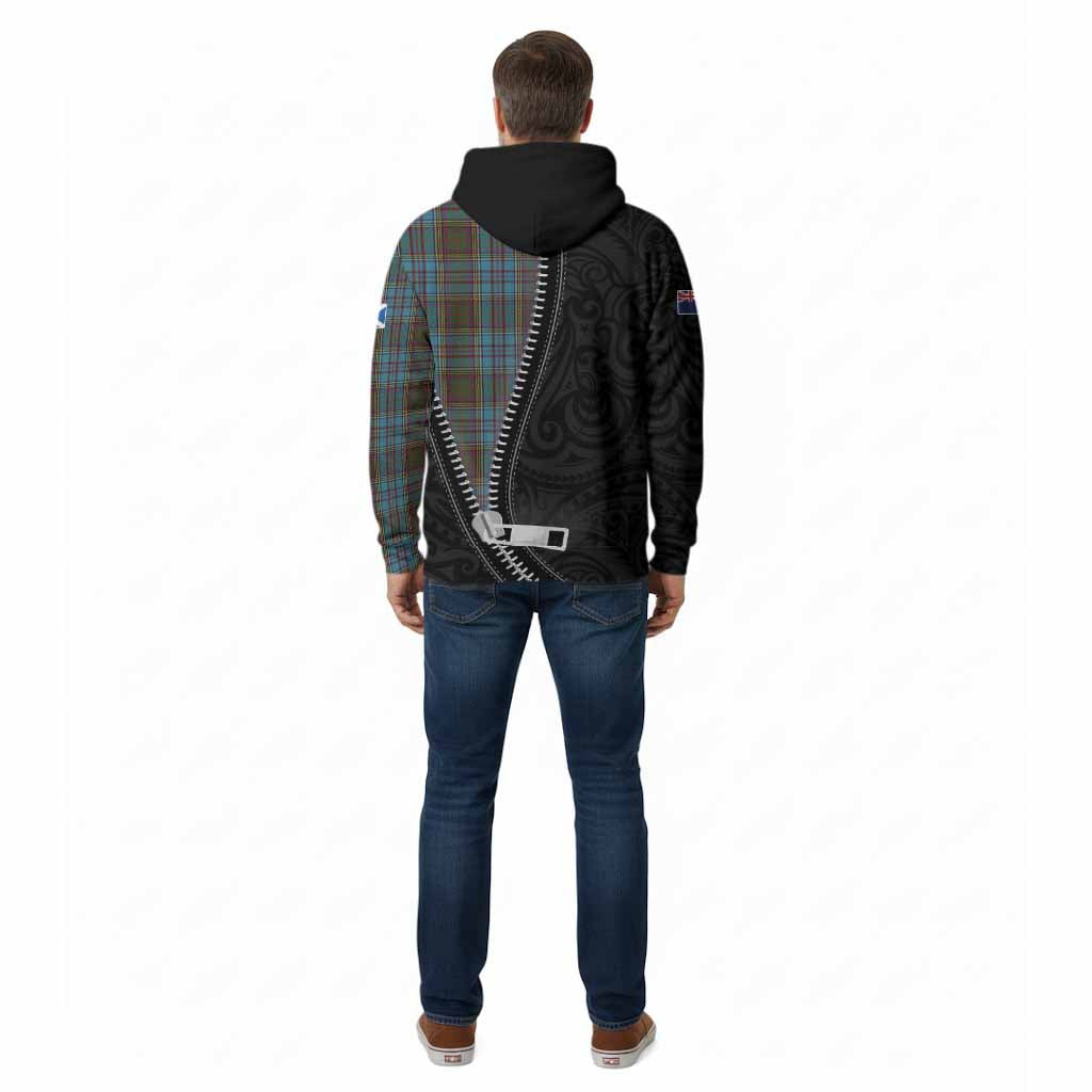 Anderson Tartan Cotton Hoodie New Zealand Pattern Unique Zipper Stylized